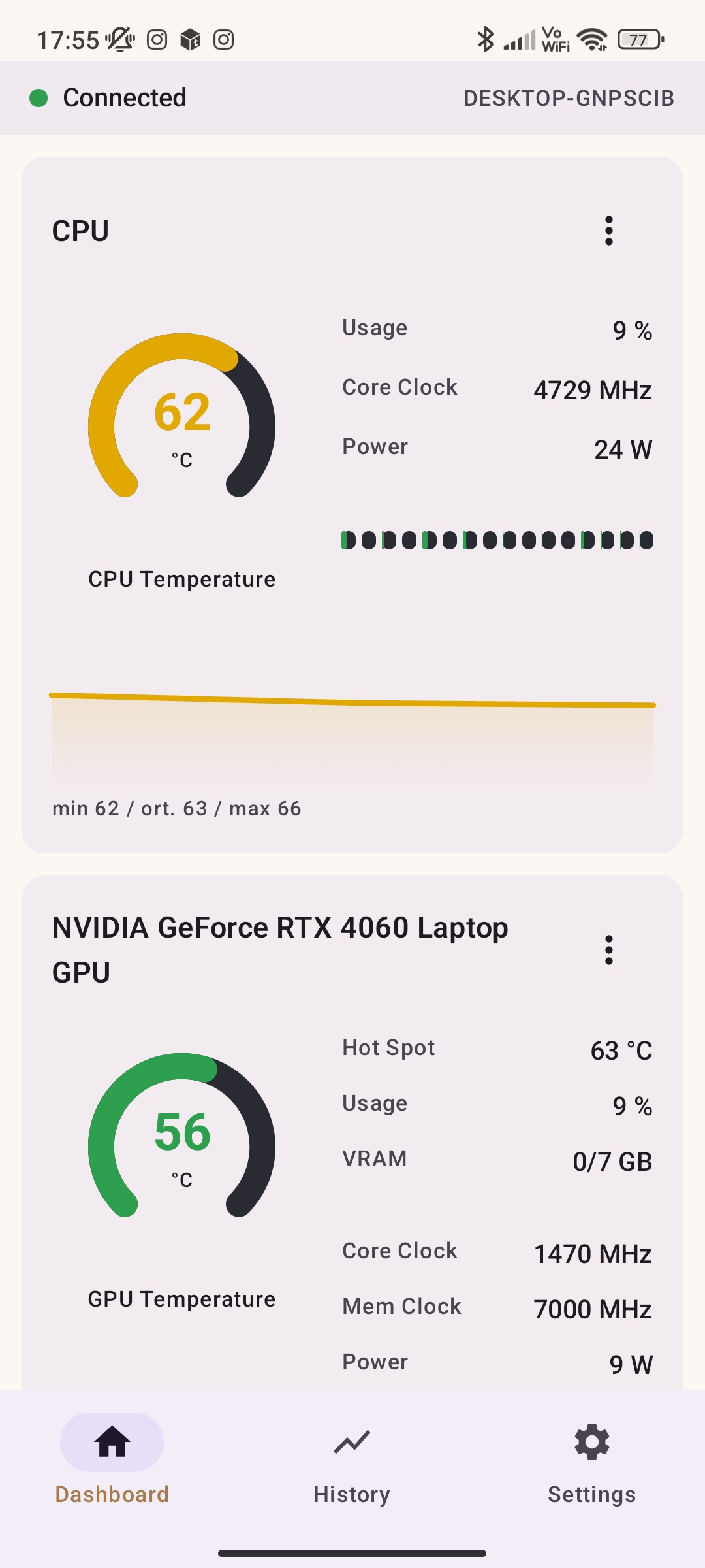 PC HW Monitor Light Theme